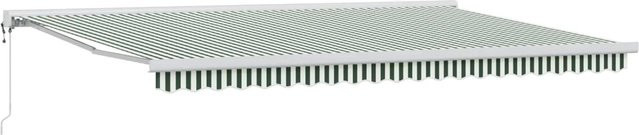 vidaXL Markise aus Polyester und Aluminium in Grün-Weiß, B/T/H: 500 x 300 x 165 cm - Bild 1