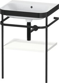 Duravit Möbelwaschtisch-Kombi Happy D.2 Plus in Weiß Matt mit Konsole, Breite: 57,5 cm, Tiefe: 49 cm - Bild 1