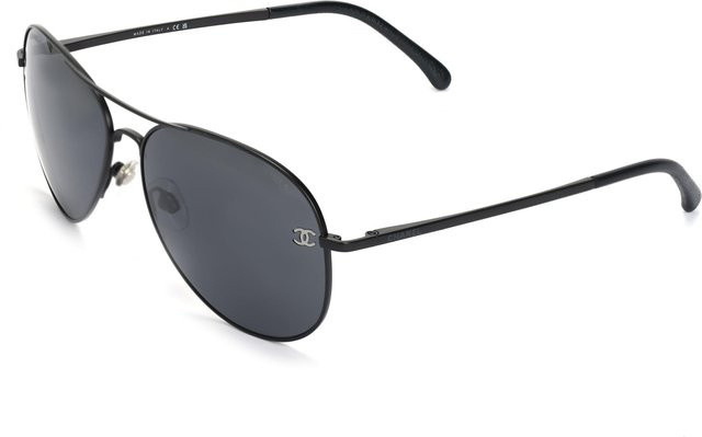 Chanel CH4189TQ Sonnenbrille Aviator, Metall, Vollrand, Unisex, Black gray - Bild 1