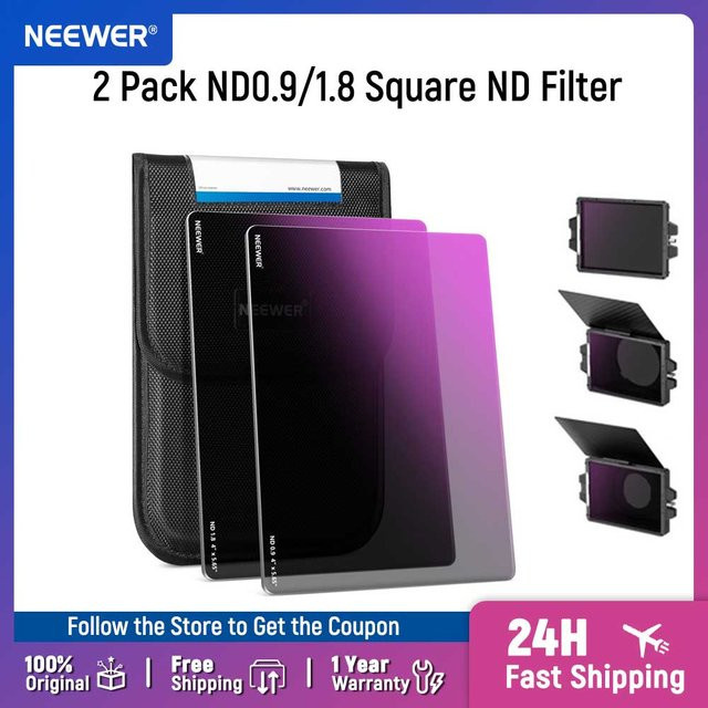 NEEWER Quadratischer ND-Filter mit 30-fach Multi-Nano-Beschichtung für NEEWER Matte Box, Tilta und SmallRig, Breite: 26,0 cm, Höhe: 14,4 cm - Bild 1