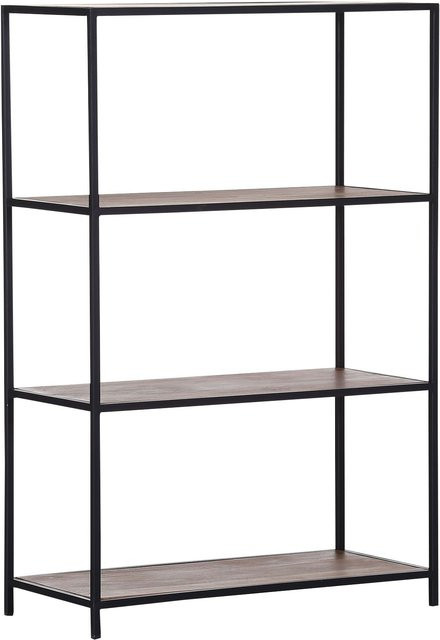 Regal INTRO aus Akazie und Metall in Schwarz, B/T/H: 77,0 x 35,0 x 114,0 cm - Bild 1