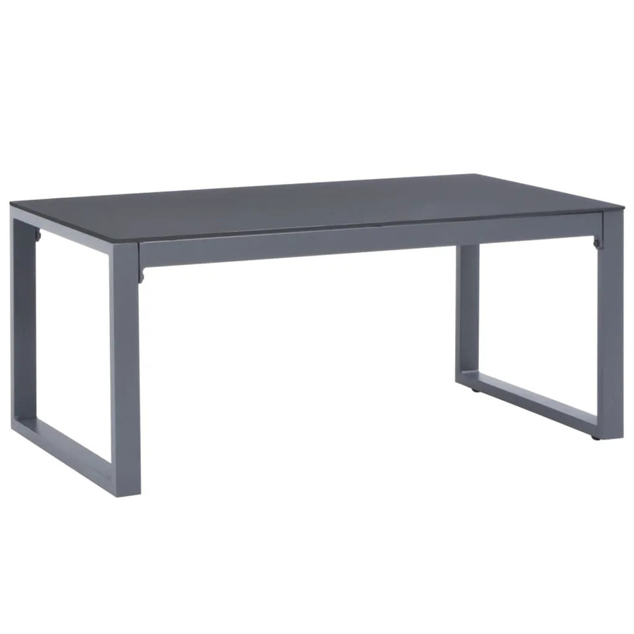 vidaXL Couchtisch aus Aluminium in Grau im Vintage-Stil, B/T/H: 90 x 50 x 40 cm - Bild 2