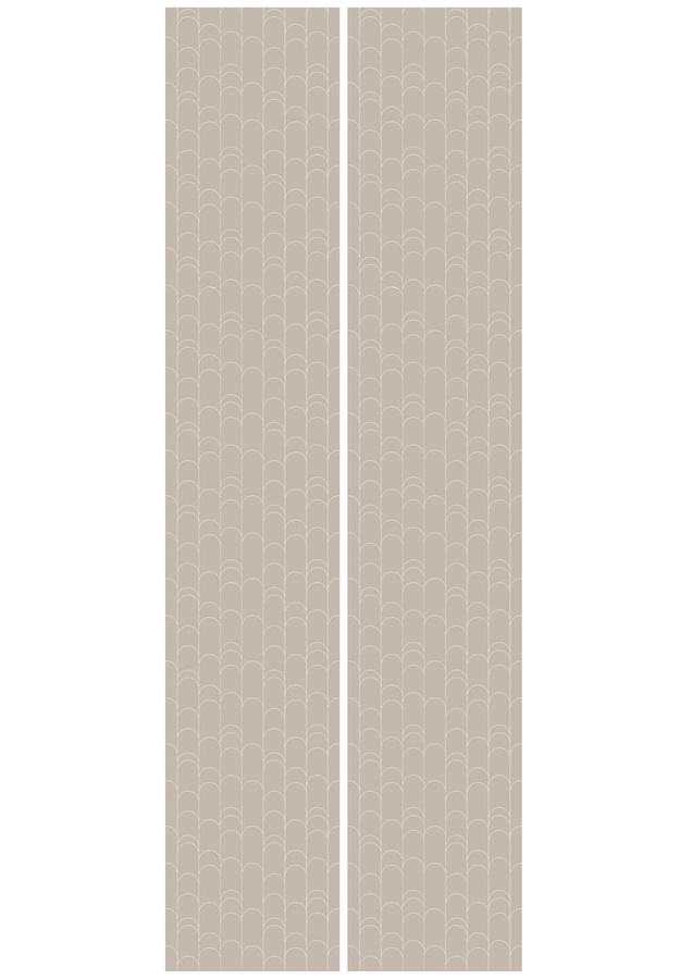 KEK Amsterdam Wallpaper Graphic Lines 3 - WP-738 Vlies Tapete in Weiß und Beige mit geometrischem Art Deco Design - Bild 2