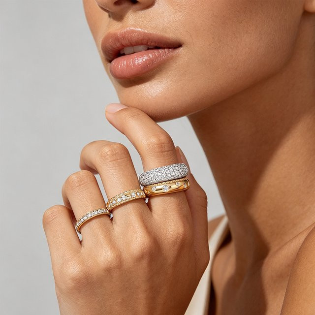 Erpels Zirkonring, Edelstahl, Bunt, Zirkonia, Damen - Bild 1