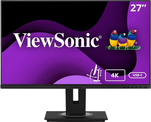 Viewsonic VG2756-4K LED-Monitor 27 Zoll 4K Ultra HD IPS Schwarz mit HDMI, DisplayPort und USB-C - Bild 1