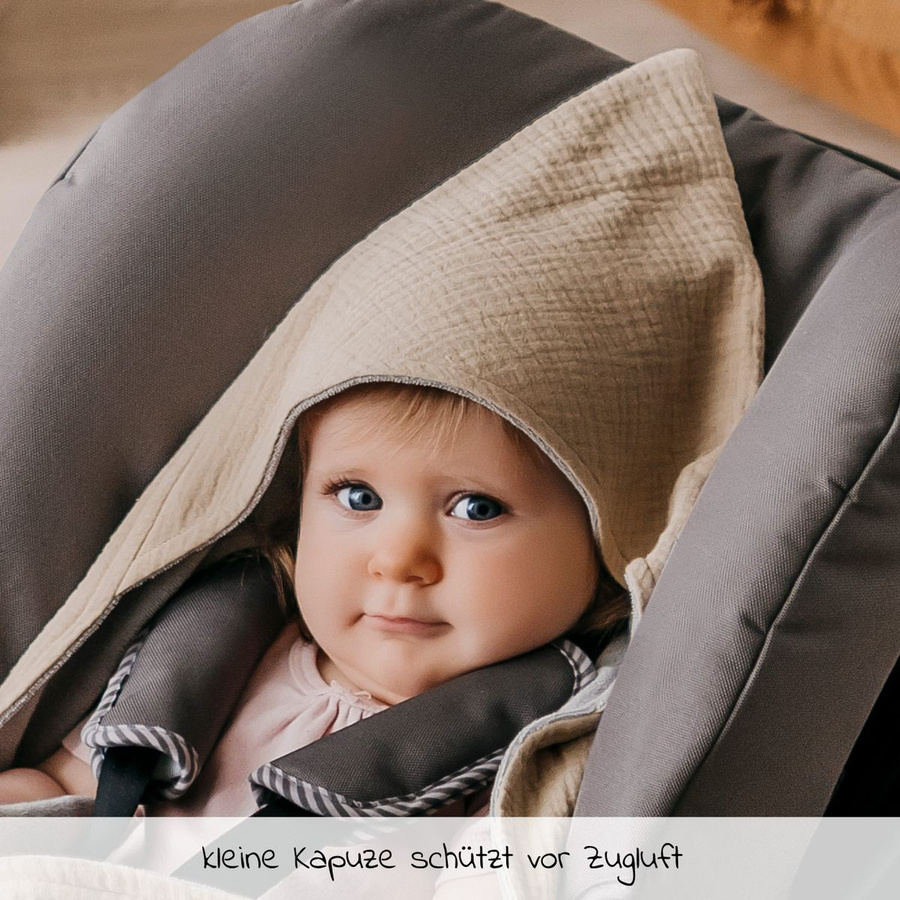 Kaiser Einschlagdecke Sunny Wrap Summer für Babyschalen in Vanille Ice, B/B/B: 85 x 85 cm - Bild 3