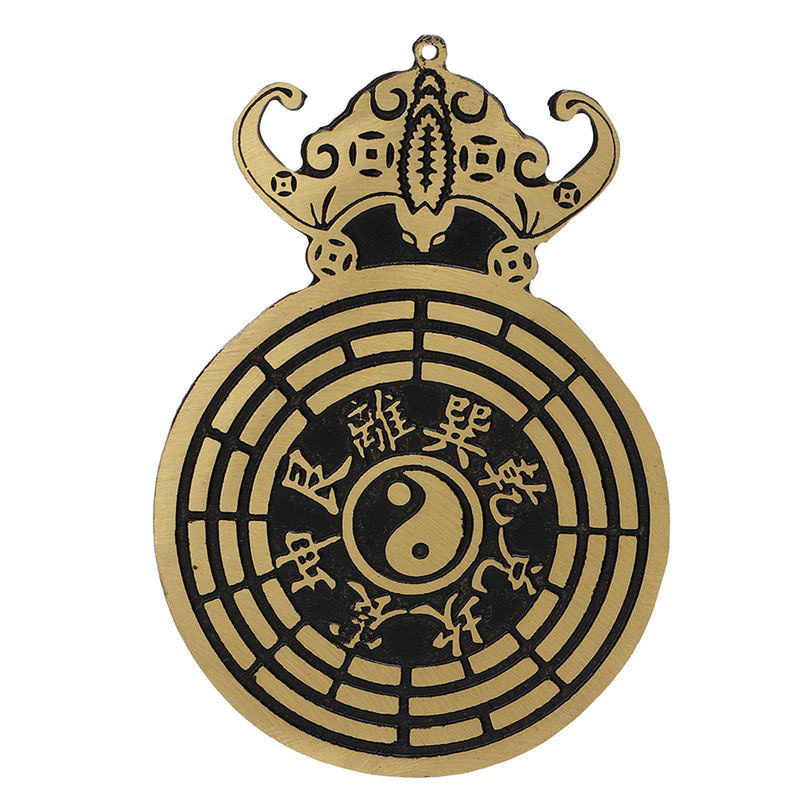 Tooarts Bagua Pendel Fledermaus aus Messing in Gold für Feng Shui Dekoration - Bild 2