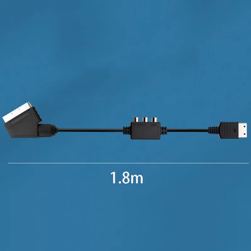 OULLX Scart Kabel Splitter für Sega DC128 zur AV Konvertierung mit RCA Audio Video Anschluss in Schwarz - Bild 3