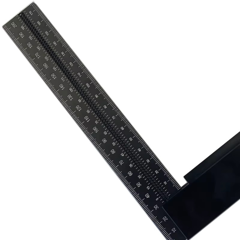 ETOPOO Präzisions-Winkellineal aus Aluminium in Schwarz, 20 cm für Holzbearbeitung und Tischler - Bild 5