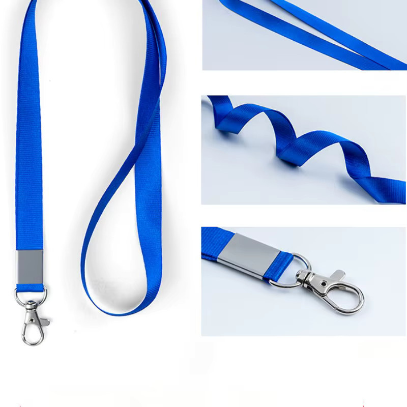 Lanyard für ID-Karten und Ausweise in Orange mit Metallverschluss, Breite: 1,5 cm - Bild 2