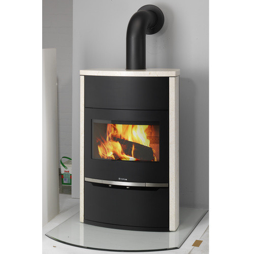 COLOR EMAJL Kaminofen Alaska aus Naturstein in Beige mit 7,8 kW Leistung - Bild 3