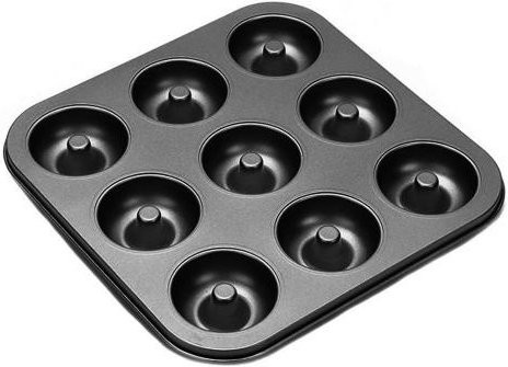 Zenup Donut Backform 6er-Set aus Kohlenstoffstahl mit Antihaftbeschichtung in Grau - Bild 1