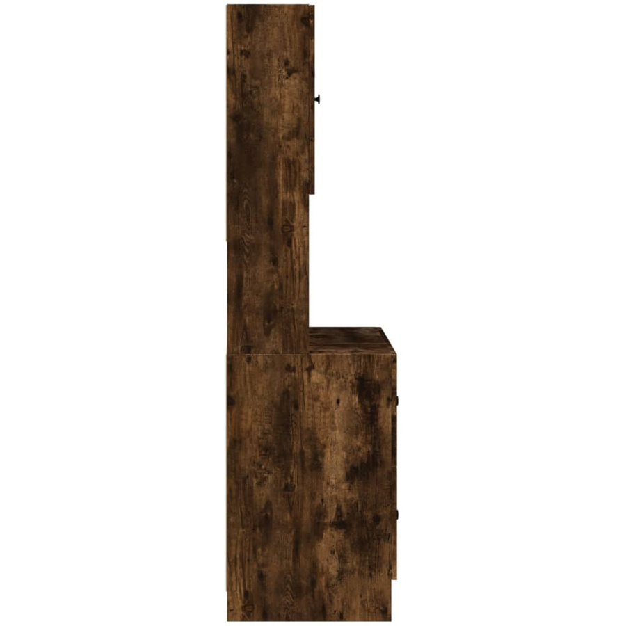vidaXL Küchenschrank aus Holzwerkstoff in Räuchereiche, Braun, B/T/H: 95 x 50 x 180 cm - Bild 4