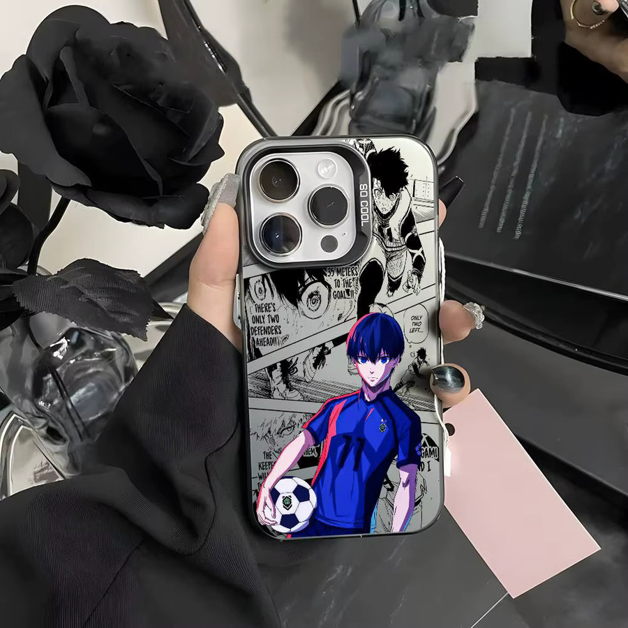 Anime Y-Yoichi Isagi Handyhülle für iPhone 17 16 15 14 13 12 11 Pro Max Air in Mehrfarbig mit Matt Metallic Aurora Effekt - Bild 5