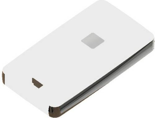TEKO Fernbedienungsgehäuse aus ABS und Zink in Weiß und Chrom, B/T/H: 71,5 x 39,3 x 11,5 cm - Bild 1