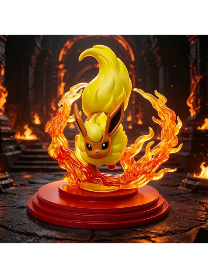 Bandai Pokémon Eevee Flareon Anime Figuren, Einzelfigur, 10cm - Bild 4