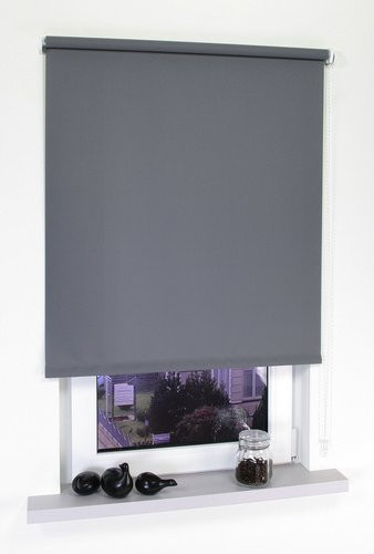 LIEDECO Seitenzug-Rollo aus Polyester in Dunkelgrau, Breite: 122 cm, Höhe: 180 cm - Bild 1