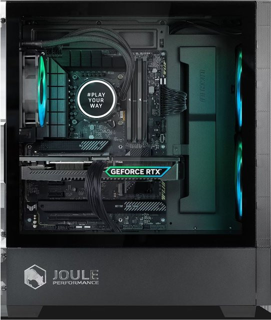 Joule Performance Gaming PC in Schwarz mit RTX 5060, AMD Ryzen 5 5600X, 32GB DDR4, 2TB SSD und Windows im Midi-Tower-Gehäuse - Bild 1