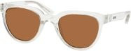 Puma PU 0423S Sonnenbrille, Rund, Vollrand, Kunststoff, Damen, Transparent, Braun - Bild 1