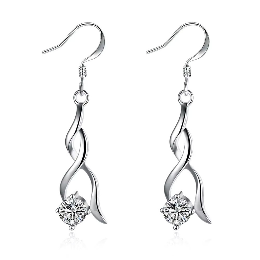 URMYLADY Tropfenohrringe, 925 Silber, Kristall, Damen - Bild 3