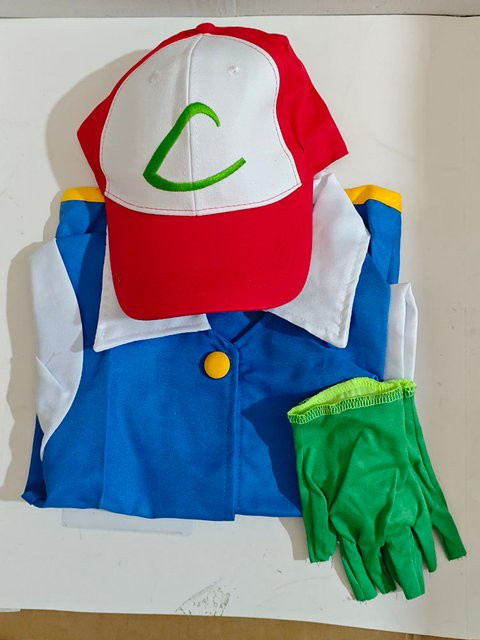 TAKARA TOMY Pokémon Ash Ketchum Cosplay Kostüm, Blau, Set - Bild 1