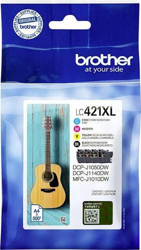 Brother Original Tintenpatronen LC-421XL MultiPack Schwarz, Cyan, Magenta, Gelb für DCP-J1050DW und MFC-J1010DW - Bild 1