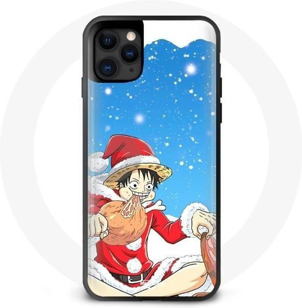 maniacase iPhone 12 Pro Hülle mit One Piece Anime Luffy Design in Schwarz und Multicolour - Bild 1