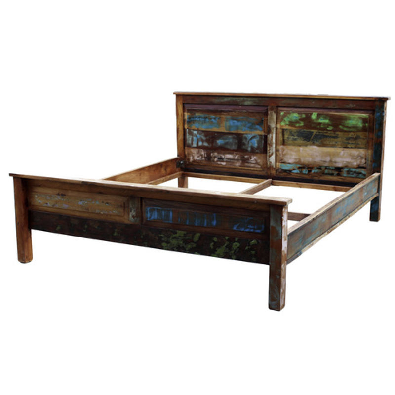 SIT Holzbett Riverboat in Altholz-Optik, Farbe: Bunt, B/T: 180 x 200 cm - Bild 4