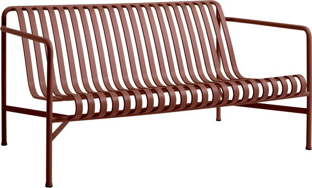 HAY Palissade Lounge Sofa mit Armlehnen in Rot aus pulverbeschichtetem Stahl - Bild 1