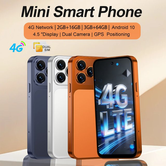 SERVO S45 Pro Mini-Smartphone in Blau mit Android 10.0, 4,0 Zoll HD-Display, 4G LTE, Dual-SIM, WLAN und Bluetooth - Bild 1