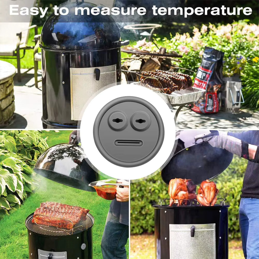 Weber Smokey Grill Zubehör: Hitzebeständige Grillsonden-Dichtung aus lebensmittelechtem Silikon zur Temperaturkontrolle - Bild 4