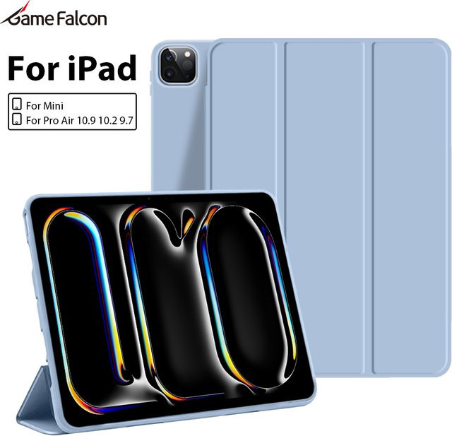 Game Falcon Schutzhülle für iPad Pro, iPad Air und iPad Mini in Pink oder Blau - Bild 1