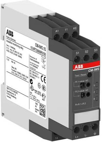 ABB CM-IWS.1S Isolations-Überwachungsrelais mit 1 Relais-Ausgang in Grau - Bild 1