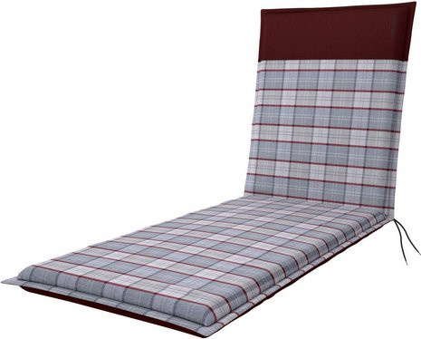 DOPPLER Auflage Casa für Gartenliegen, grau/bordeauxrot, B/H: 60 x 195 cm - Bild 1