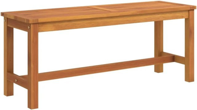 vidaXL Gartenbank aus geöltem Akazien-Massivholz in Braun, B/T/H: 110 x 35 x 45 cm - Bild 1