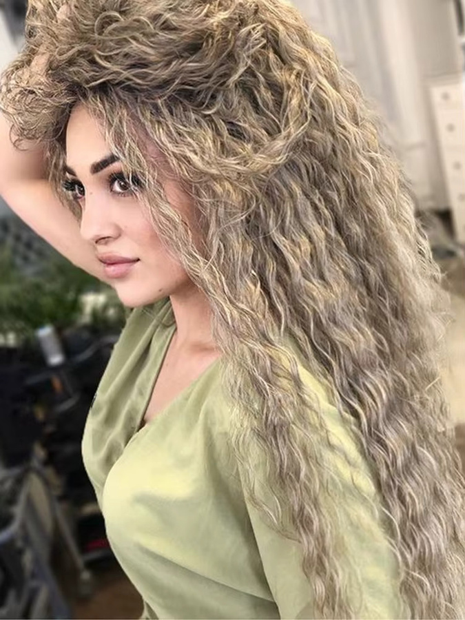 MODE IDOL Haar Extensions Synthetische Flechten, Ombre Regenbogen, 3 Stück - Bild 4
