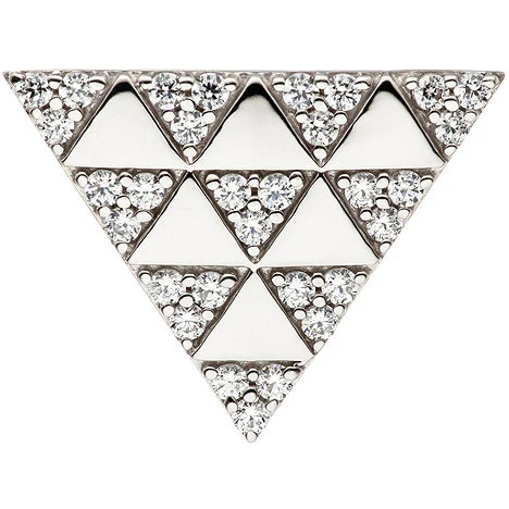 Colfem Anhänger Dreieck, 925 Silber, Zirkonia, Unisex - Bild 1