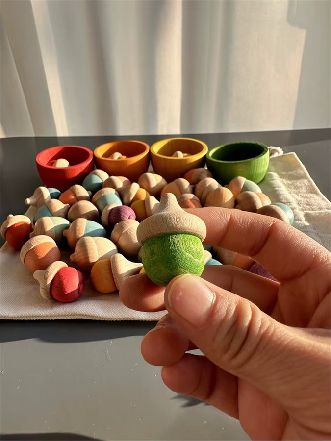 Jumpsecret Regenbogen Holzblöcke lose Teile Bunt / Mehrfarbig - Bild 4