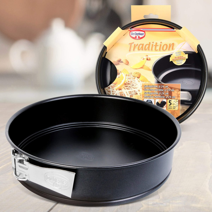 Dr. Oetker Springform Tradition, Schwarz, Durchmesser: 24 cm, Antihaftbeschichtung - Bild 2
