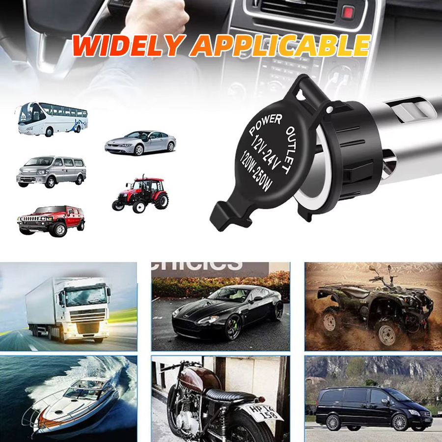 Universal Auto Zigarettenanzünder Adapter für 12V-24V mit 120W in Schwarz - Bild 4