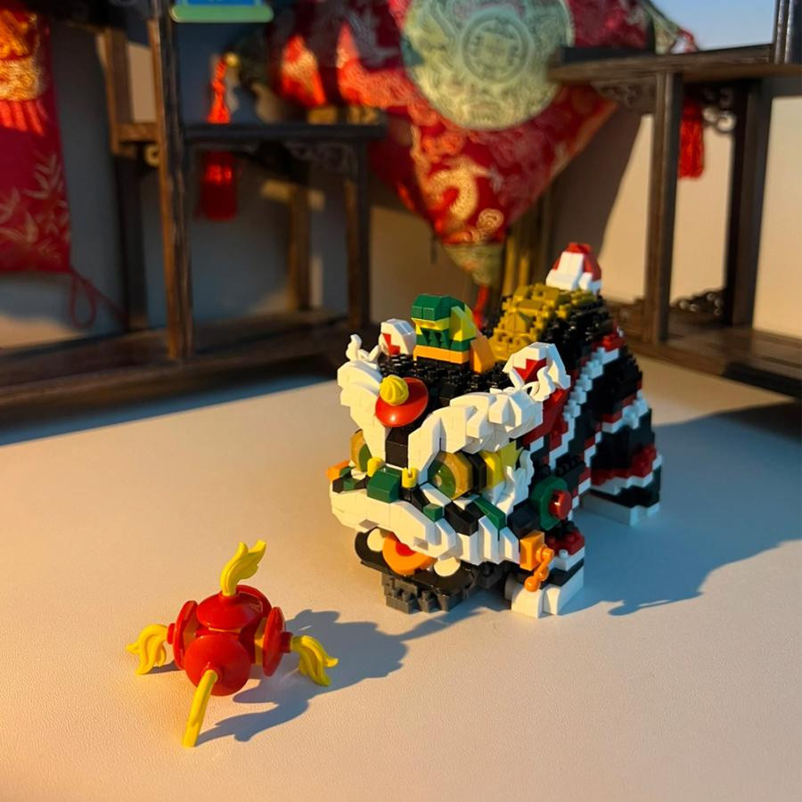 Wucifang Bags Chinesischer Löwentanz Mikro-Bausteine, ab 6 Jahren - Bild 2