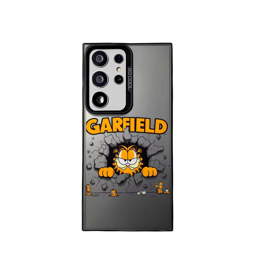 G-Garfields Anime Handyhülle aus Silikon für Samsung Galaxy S25 Edge S24 S23 S22 S21 S20 Ultra in Silber - Bild 3