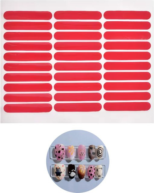 LULAA Doppelseitiges Kristallband für Nagelkunst, 30 Stück, Rot - Bild 1