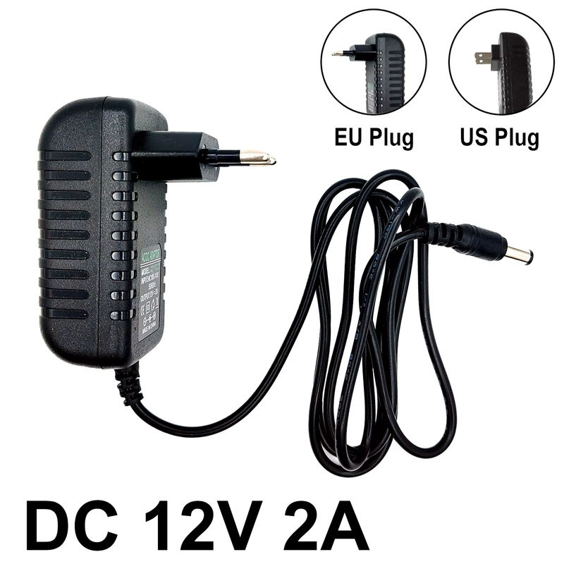 JIENUO Universal Netzteil EU/US Power Adapter mit DC 12V Ausgang, Schwarz - Bild 7