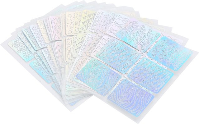 TOMTOP JMS Nagelkunst Klebeaufkleber, White, Schimmernd, 24 Blatt - Bild 1