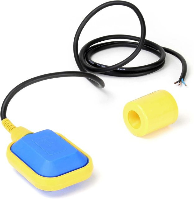 Wiltec Schwimmerschalter für Tauchpumpen mit 2m Kabel, 230V, 16A, Pegelschalter aus PVC in Multicolor - Bild 1