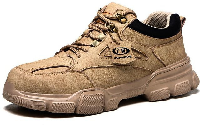 Shoekeeper Arbeitssicherheitsschuhe für Herren und Damen als leichte Sicherheits-Sneaker in Beige mit Kevlar-Einlegesohle und Stahlkappe, Größe 41 - Bild 1