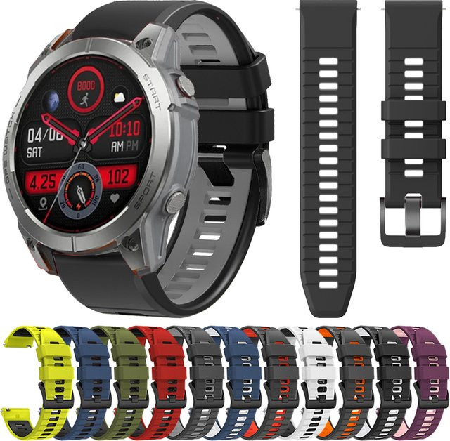 Zeblaze Sportarmband, Silikon, 22 mm, Schwarz - Bild 1