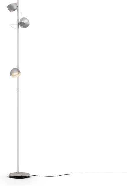 Baltensweiler Irio S LED-Stehleuchte aus Aluminium in Silber oder Bronze mit höhenverstellbarem Design und warmweißem Licht (2700K) - Bild 1