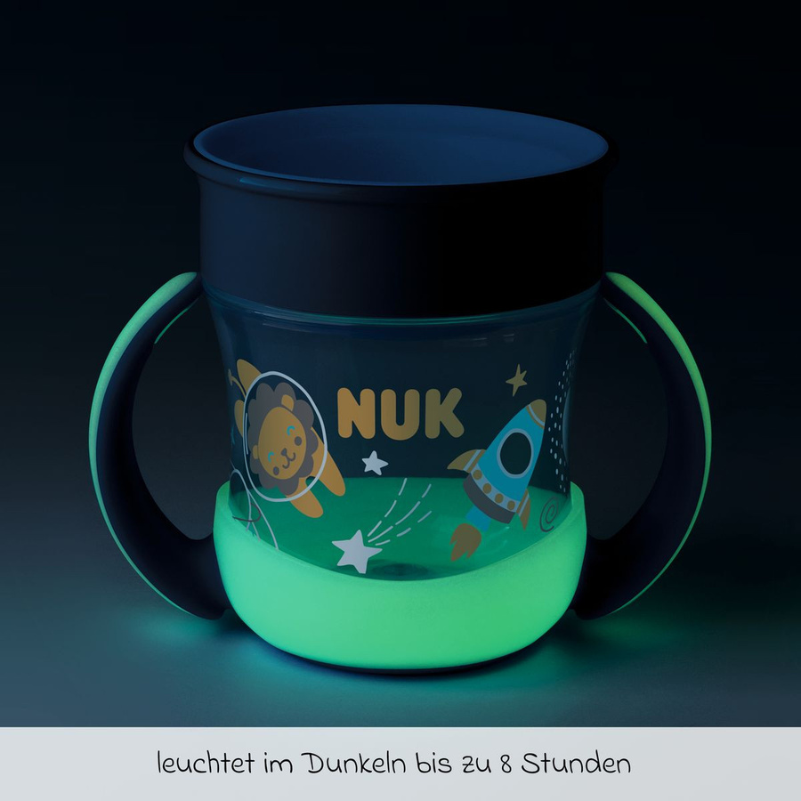 NUK Trinklernbecher Mini Magic Cup Blau mit Glow in the Dark Effekt, 160 ml - Bild 2